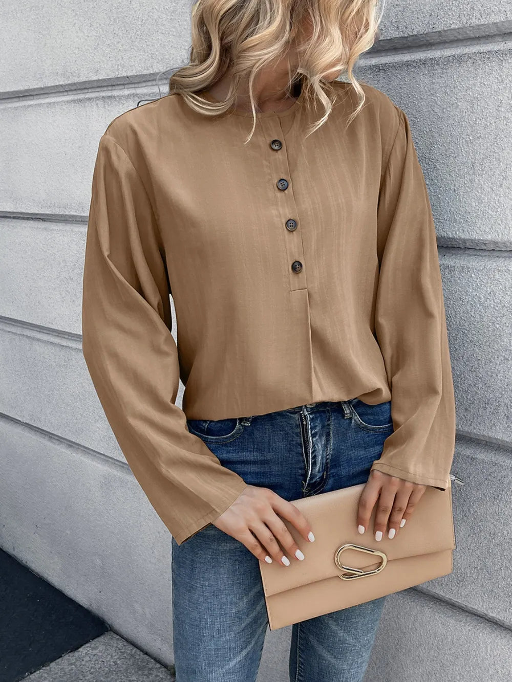 Bohemian casual loose shirt top for women