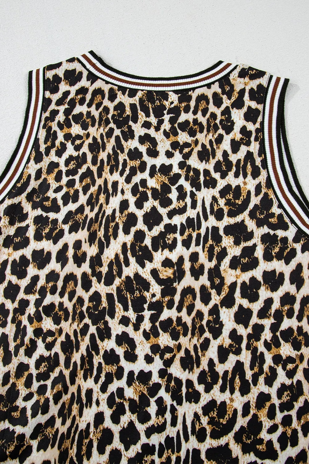 Side Slit Leopard Sleeveless Maxi Dress