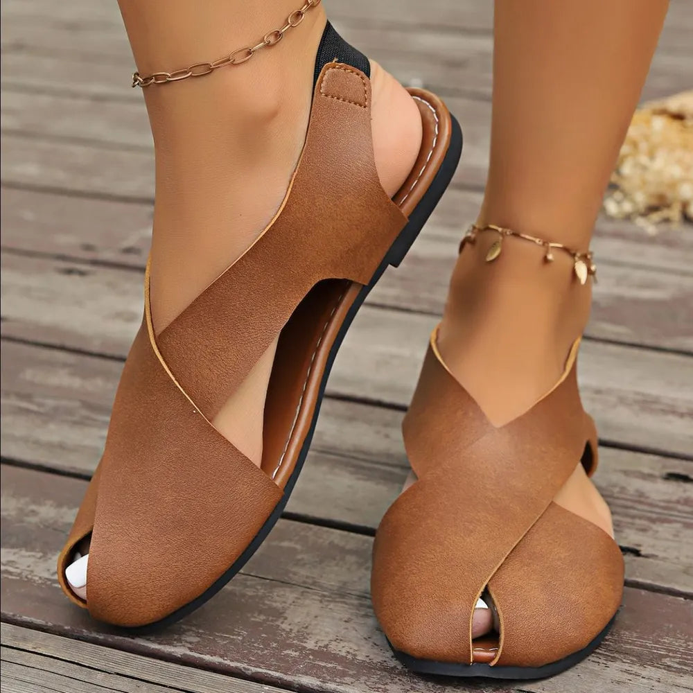 Round Toe Flats Sandals