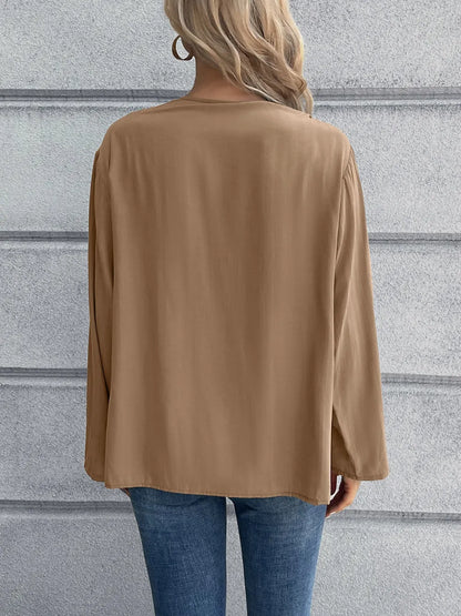 Bohemian casual loose shirt top for women