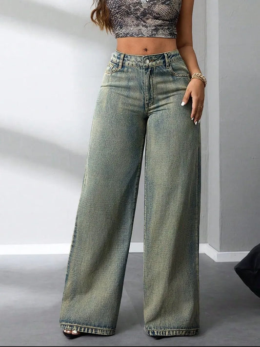 High Waist Wide Leg Jeans