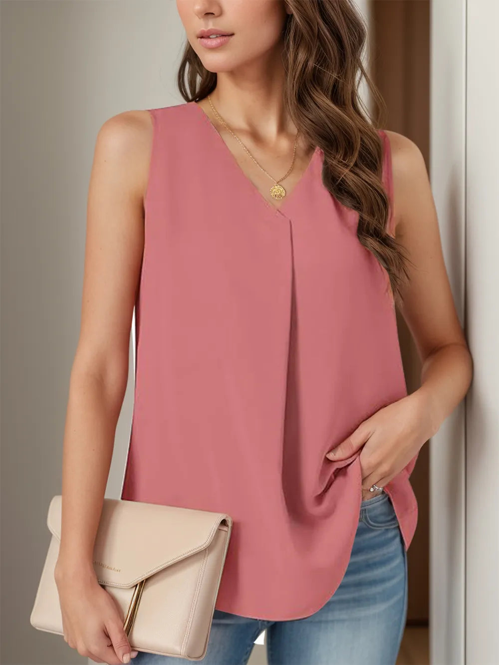 Summer New Women's Loose Shirt Solid Color Top T-shirt