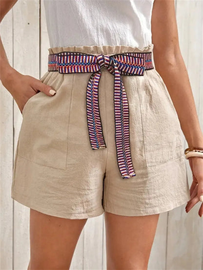 Tied High Waist Shorts