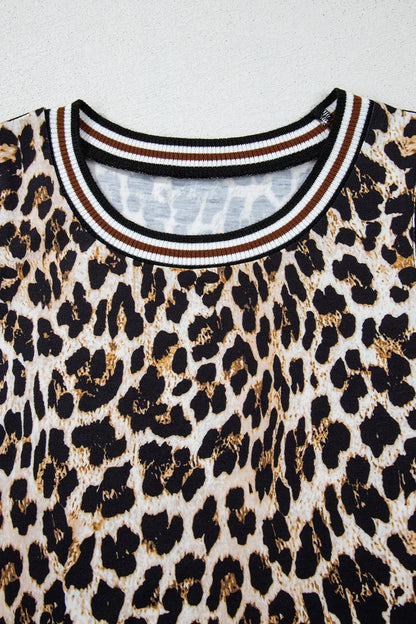 Side Slit Leopard Sleeveless Maxi Dress