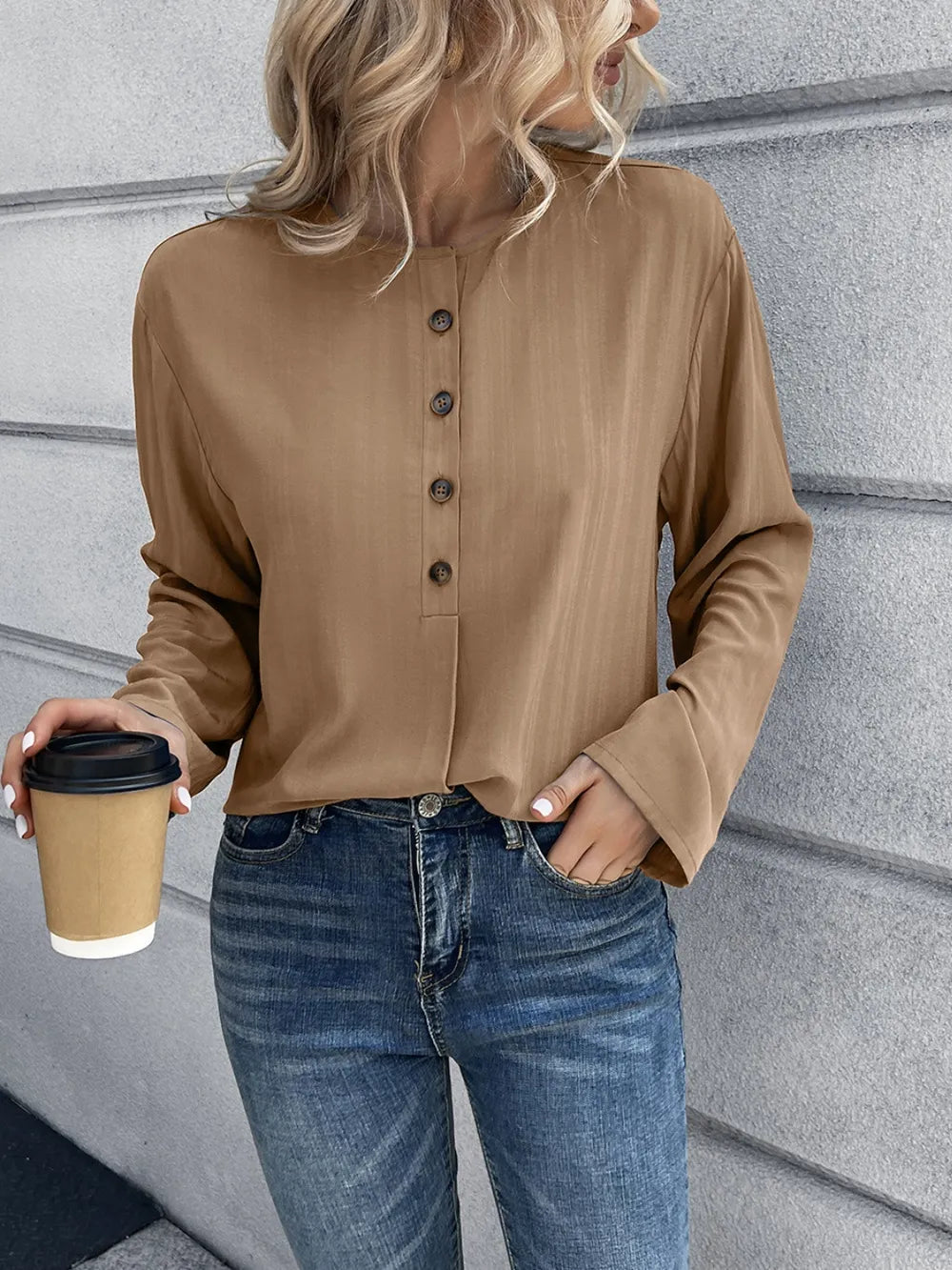 Bohemian casual loose shirt top for women