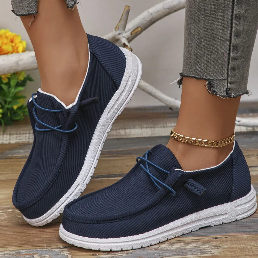 Round Toe Canvas Sneakers