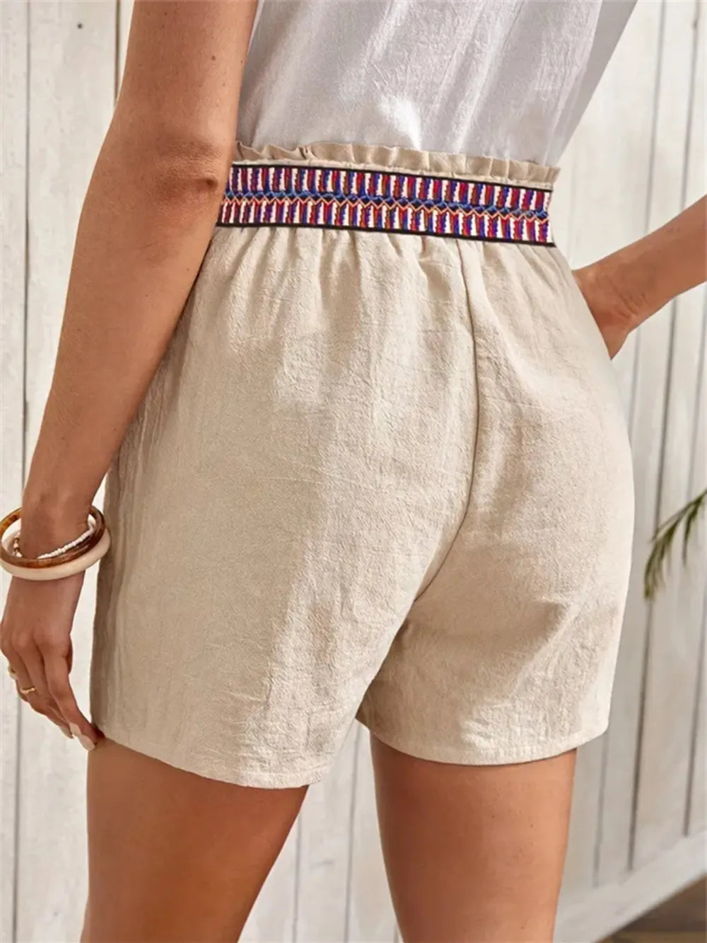 Tied High Waist Shorts