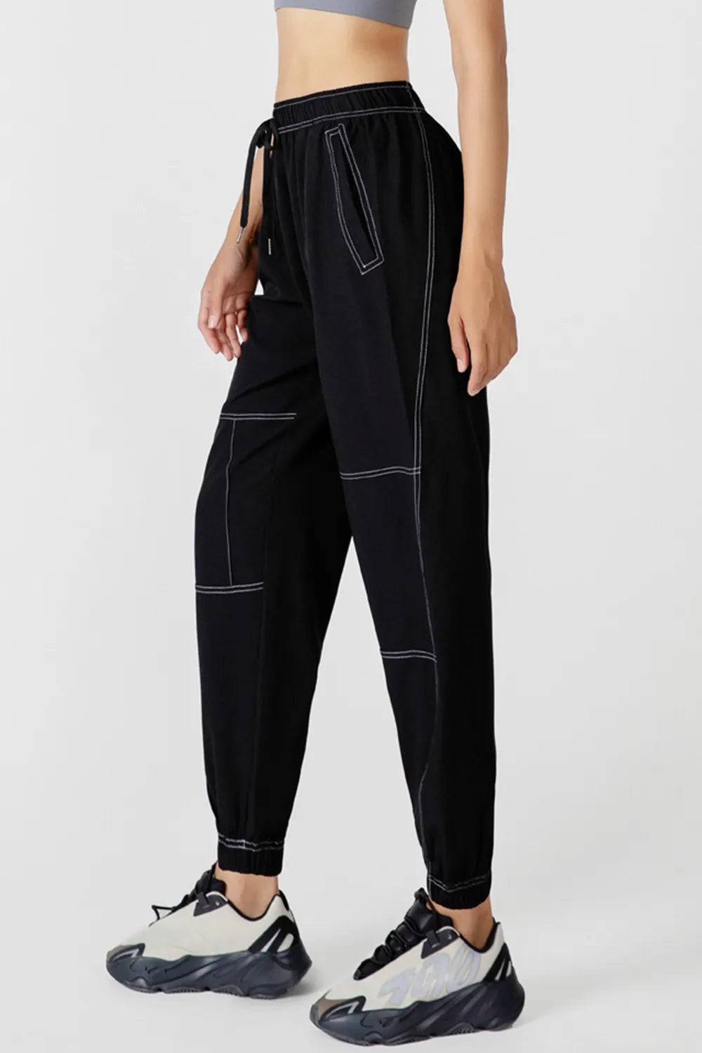 Drawstring Joggers with Pockets