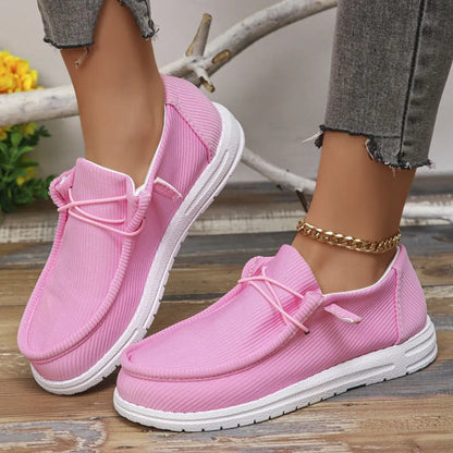 Round Toe Canvas Sneakers