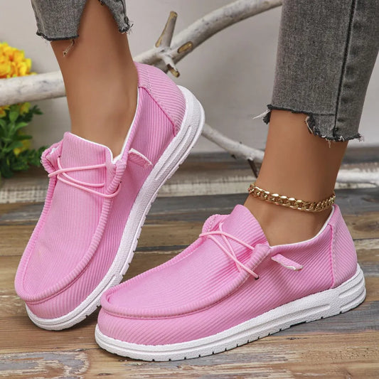 Round Toe Canvas Sneakers