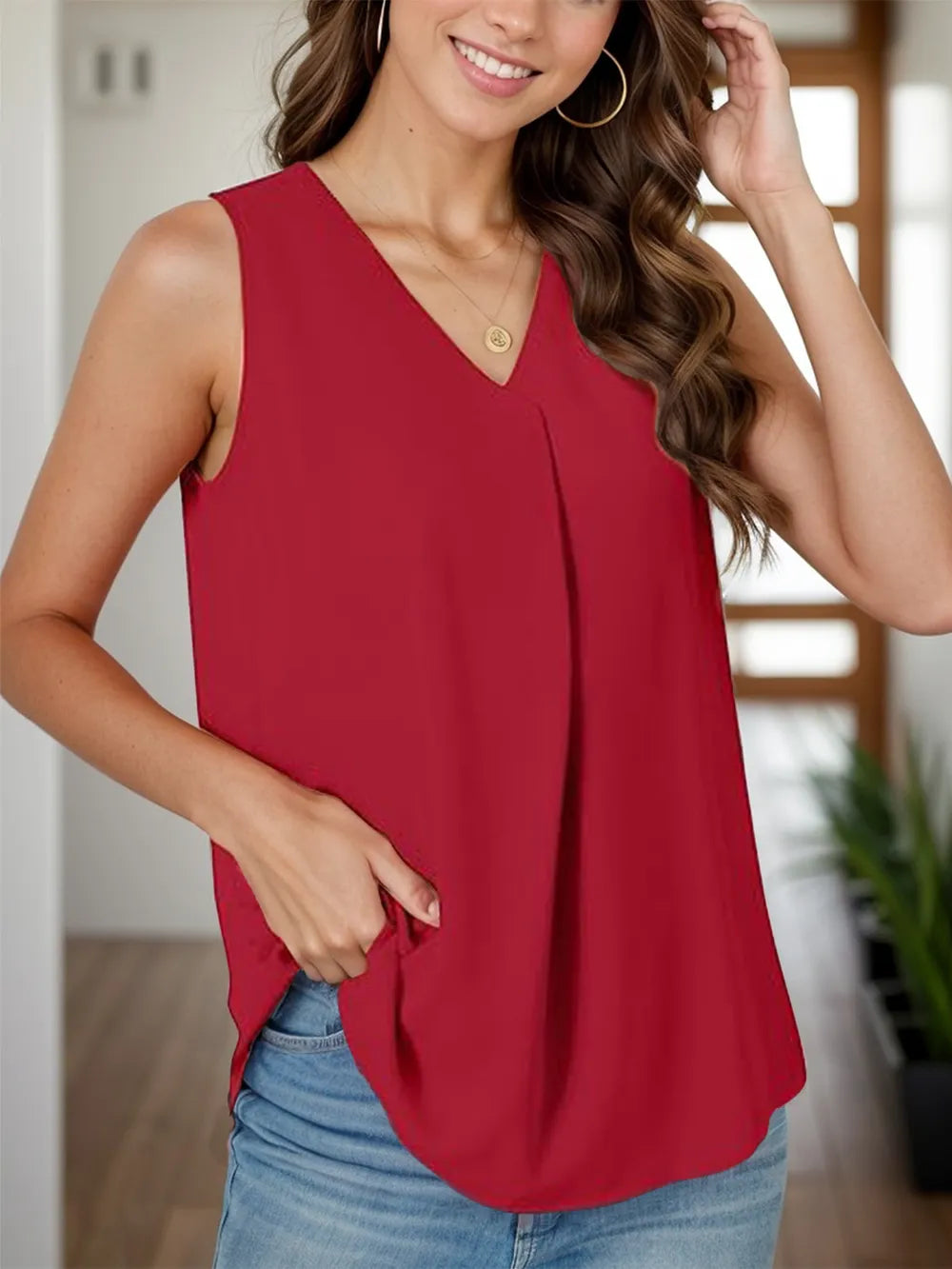 Summer New Women's Loose Shirt Solid Color Top T-shirt
